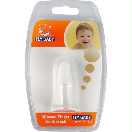 فرشاة أسنان سيليكون للإصبع للأطفال الرضع من فلاي بيبي (FLY BABY Silicone Finger Toothbrush)