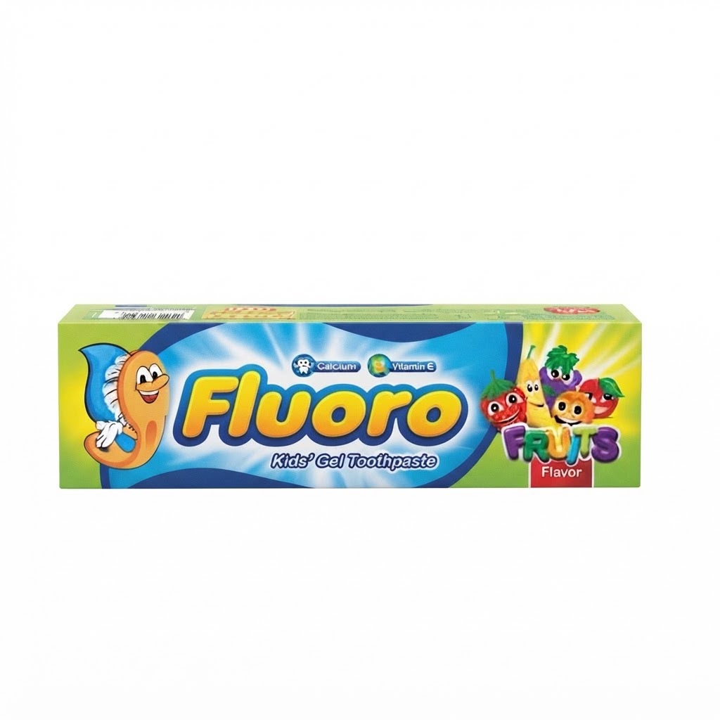 معجون أسنان جل للأطفال فلورو بنكهة الفواكه (Fluoro Kids' Gel Toothpaste - Fruits Flavor)